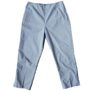 Ann Taylor Gingham Check Ankle Pants 28 x 24.5 Vintage 10 Blue Side Zip Stretch